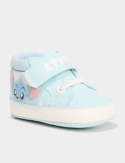 Bottons à scratchs Stitch bleu bébé fille