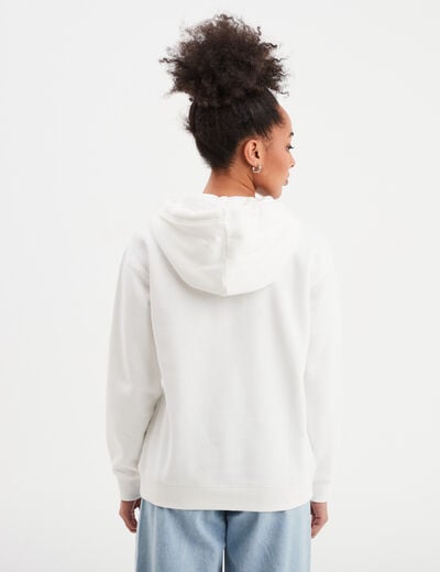 Sweat à capuche hoodie Creeks ecru femme