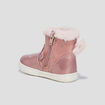 Bottines irisées zippées rose bébé fille