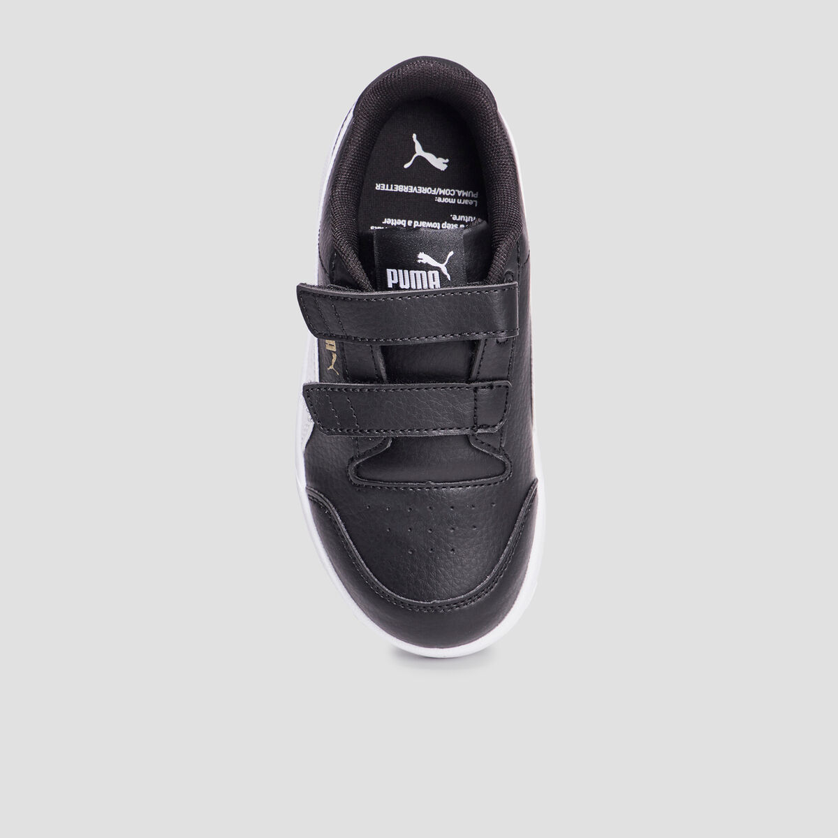 Tennis basses à scratchs Puma Shuffle noir garçon