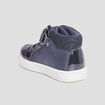 Baskets montantes détails paillettes bleu marine fille