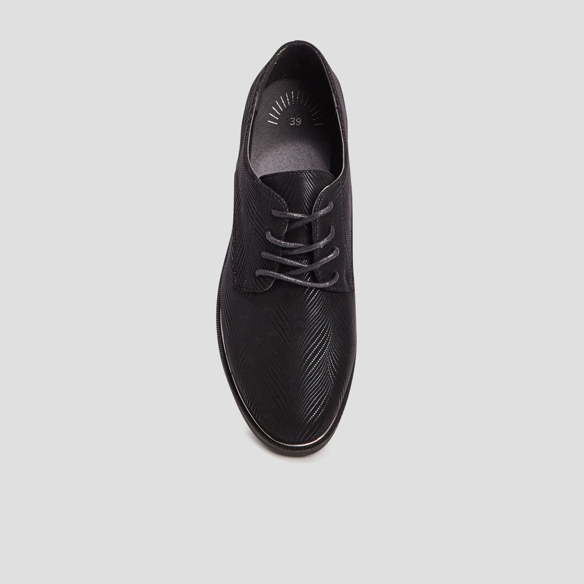 Derbies &agrave; lacets noir femme