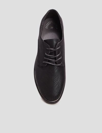 Derbies &agrave; lacets noir femme