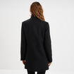 Manteau caban double boutonnage noir femme