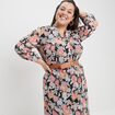 Robe droite ceinturée noir femme grande taille