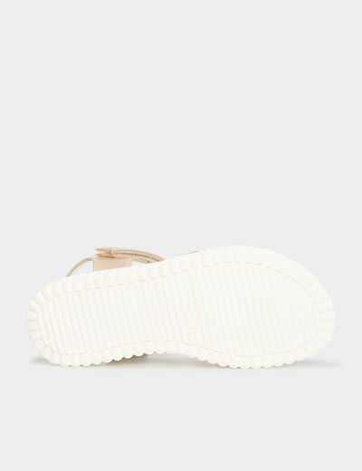 Sandales semelles plates jaune or fille