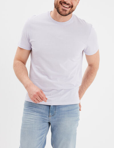 T-shirt en coton manches courtes parme homme