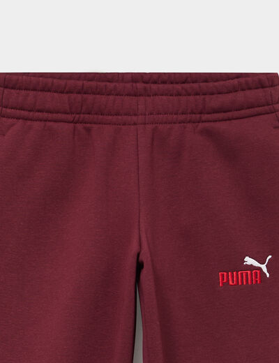 Pantalon de jogging droit Puma bordeaux gar&ccedil;on