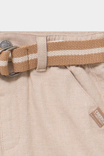 Short avec ceinture sable b&eacute;b&eacute; gar&ccedil;on