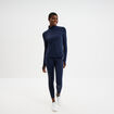 Veste de sport ajust&eacute;e avec fermeture bleu marine femme