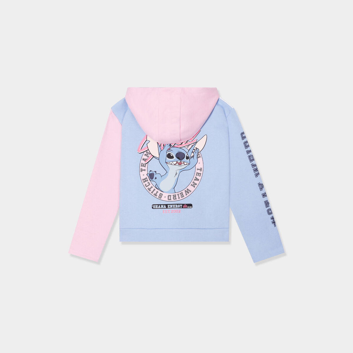 Sweat zipp&eacute; &agrave; capuche Stitch multicolore fille