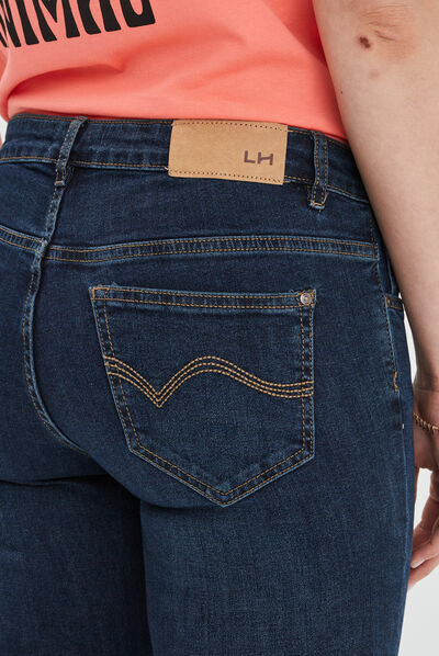 Jeans bootcut taille normale denim brut femme