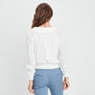 Blouse smocké col claudine ivoire femme
