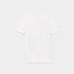 T-shirt col rond manches courtes coton blanc gar&ccedil;on