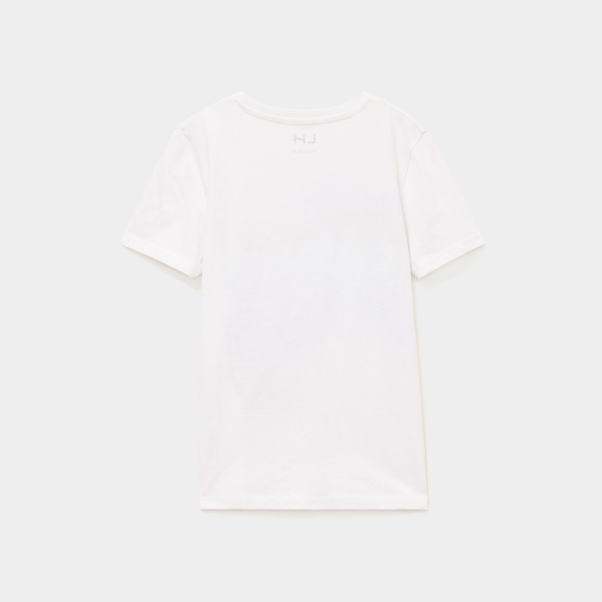 T-shirt col rond manches courtes coton blanc gar&ccedil;on