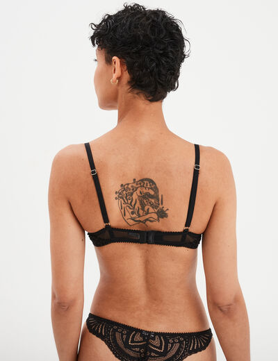 Soutien-gorge emboîtant paddé dentelle noir femme