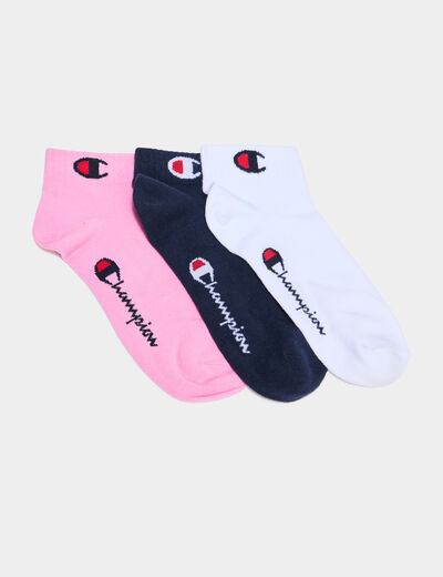 Lot 3 paires socquettes Champion rose femme