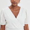 Robe patineuse broderie anglaise blanc femme