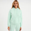 Sweat hoodie molleton &agrave; capuche vert clair femme