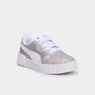 Baskets &agrave; paillettes Puma Carina gris argent fille