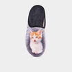 Chaussons mules à motif gris femme