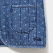 Gilet sans manches matelass&eacute; en jean denim stone b&eacute;b&eacute; fille