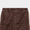 Pantalon cargo effet velours c&ocirc;tel&eacute; marron fonc&eacute; b&eacute;b&eacute; gar&ccedil;on