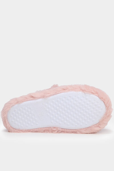 Chaussons mules effet fausse fourrure mauve fille