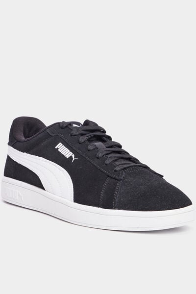 Baskets cuir su&eacute;dine Puma Smash V3 noir homme