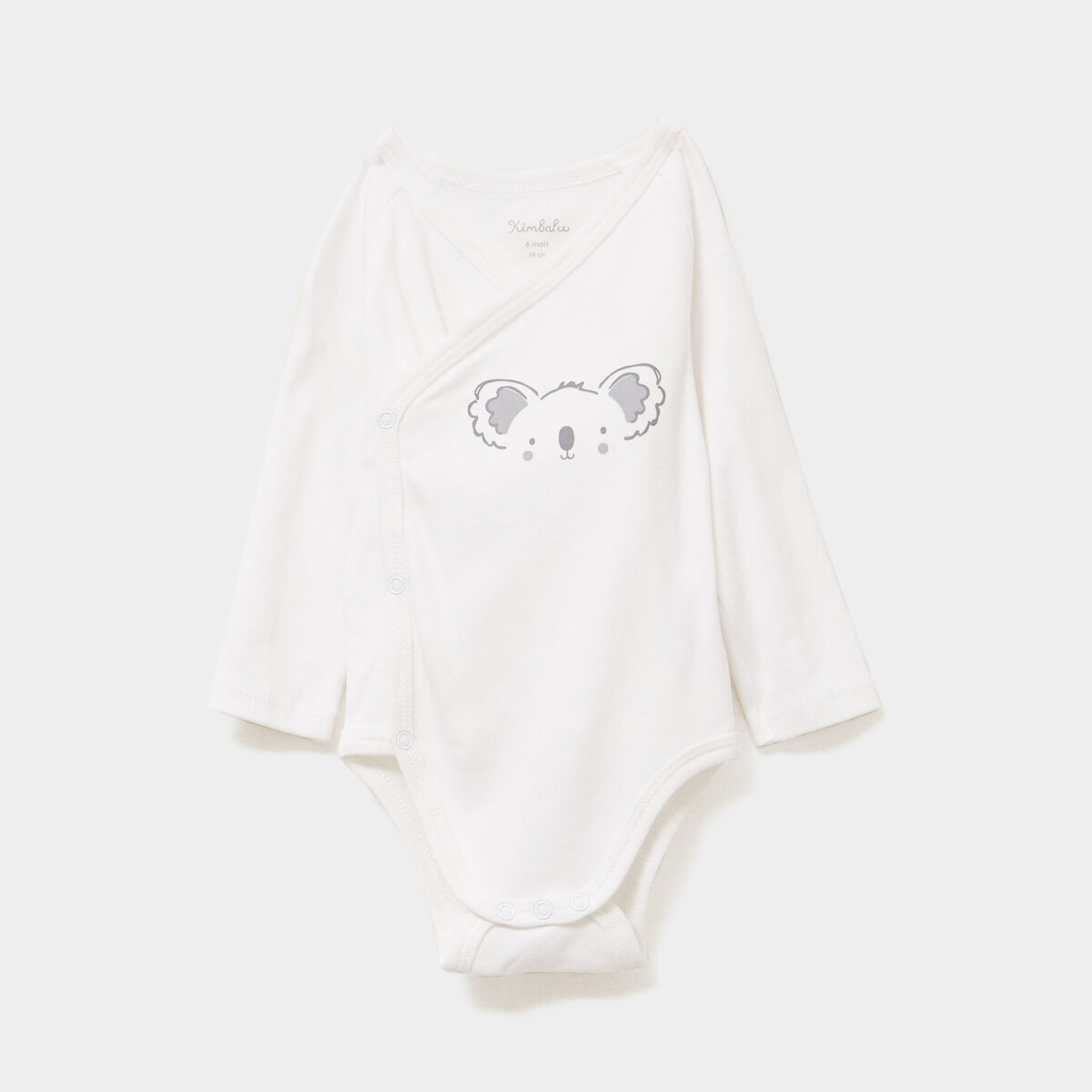 Ensemble 2 pi&egrave;ces coton blanc b&eacute;b&eacute;