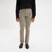 Pantalon slim en coton elasthanne creme femme