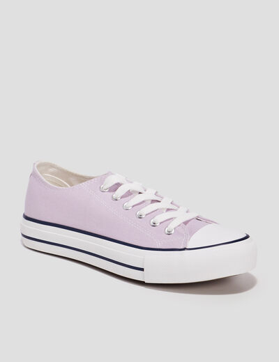 Tennis en toile à lacets Creeks mauve femme