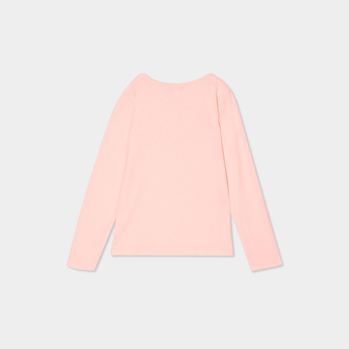 Ensemble pyjama pantalon t-shirt coton orange fluo fille