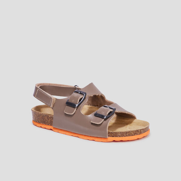 sandales avec boucles pery taupe garcon Sandales avec boucles Pery taupe garçon
