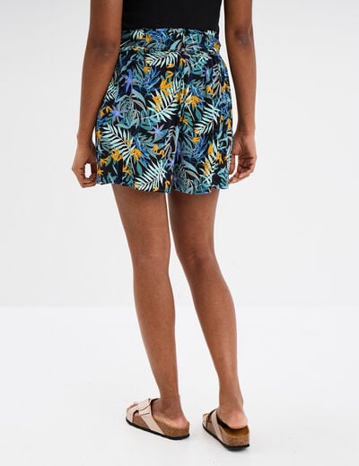 Short ample fluide noir femme