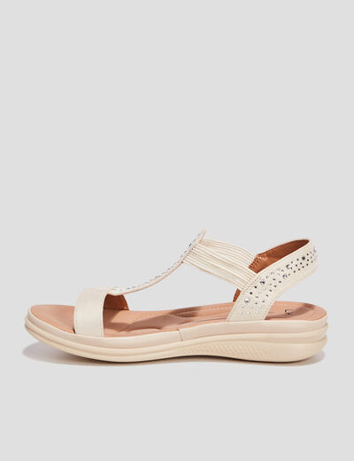 Sandales avec strass sable femme