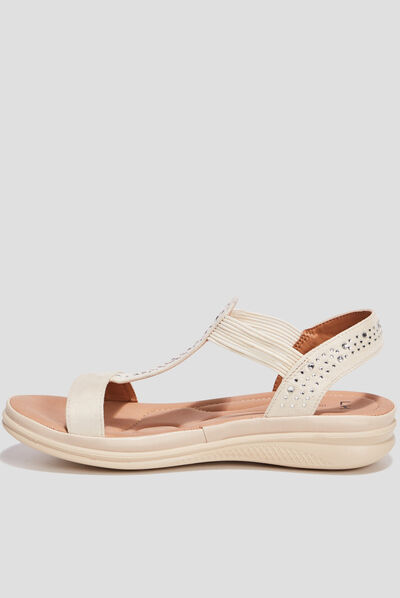 Sandales avec strass sable femme