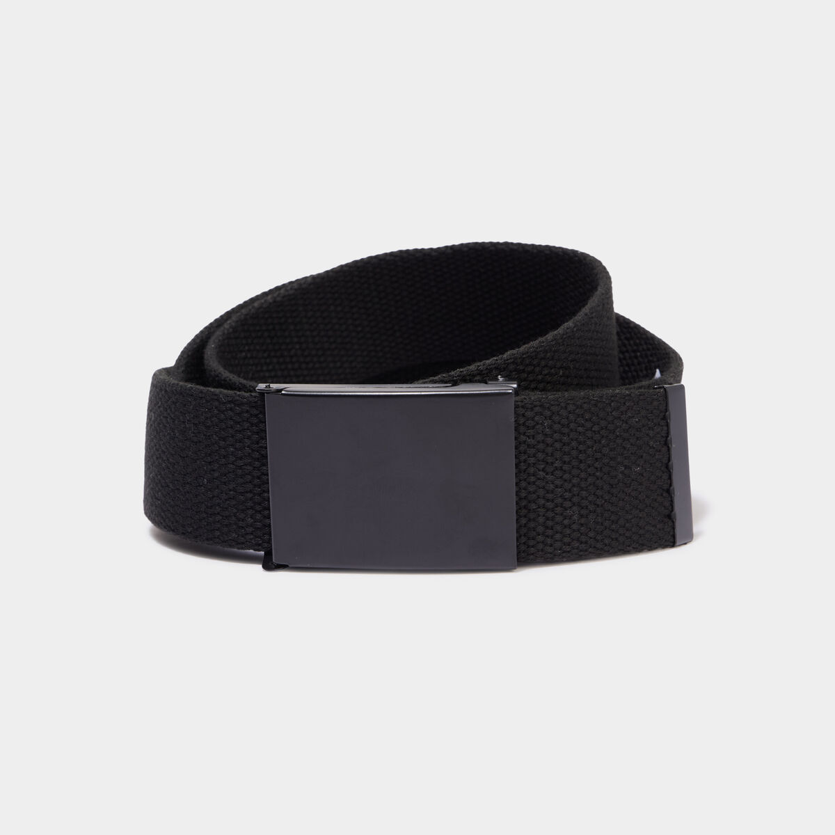 Ceinture ajustable effet toile noir homme