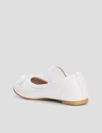 Ballerines irisé à bride blanc fille