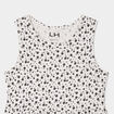 Robe patineuse sans manches coton ecru fille