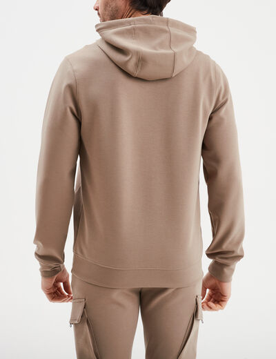 Sweat à capuche hoodie Liberto taupe homme