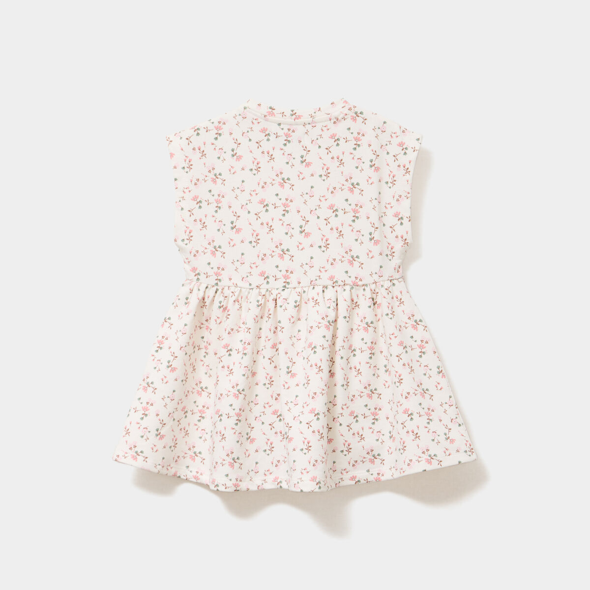 Robe patineuse manches courtes ecru b&eacute;b&eacute; fille