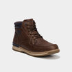 Bottines avec lacets marron homme
