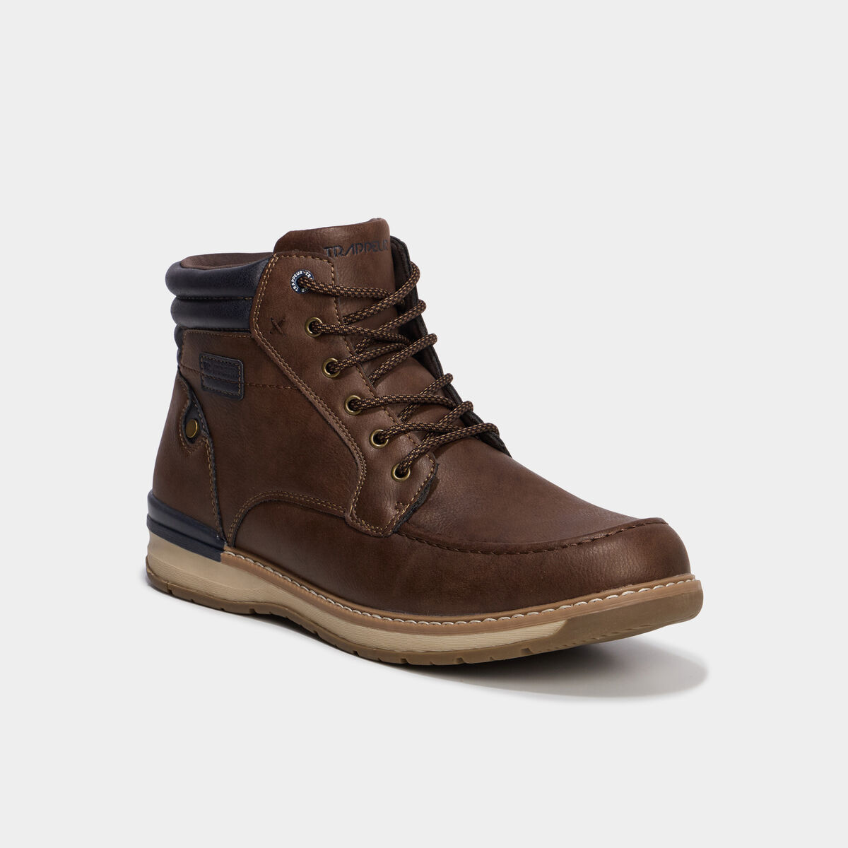 Bottines avec lacets marron homme