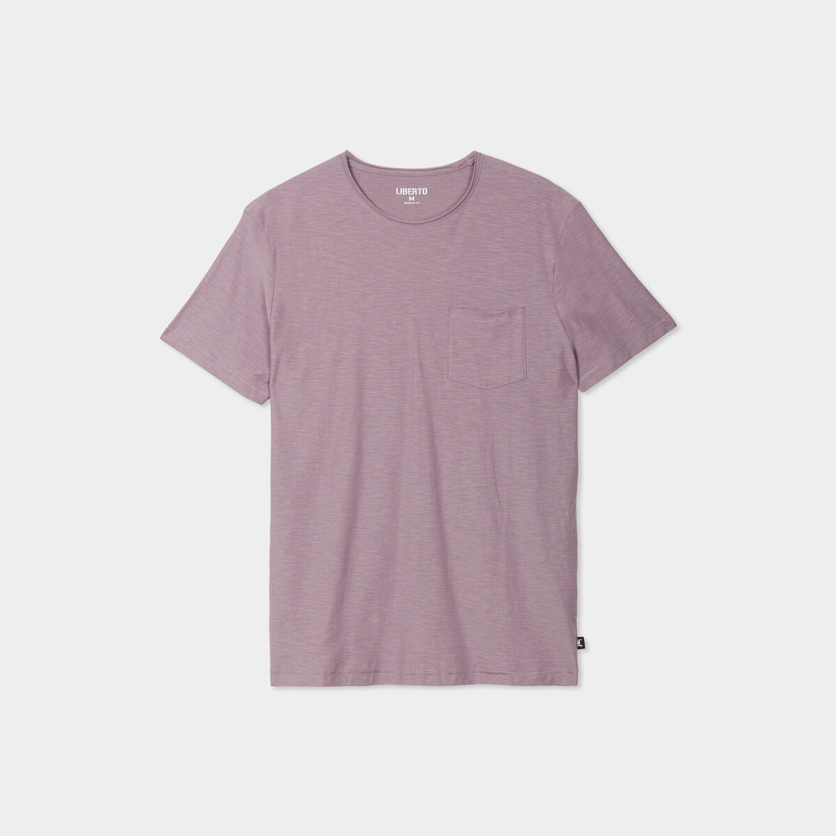 T-shirt coton col rond 1 poche Liberto parme homme