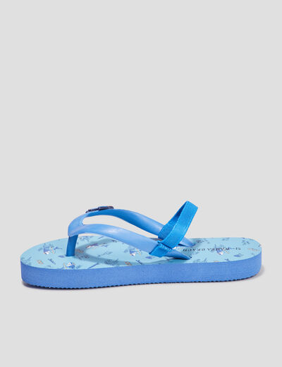 Tongs brides élastiquées Wamea Beach bleu garçon
