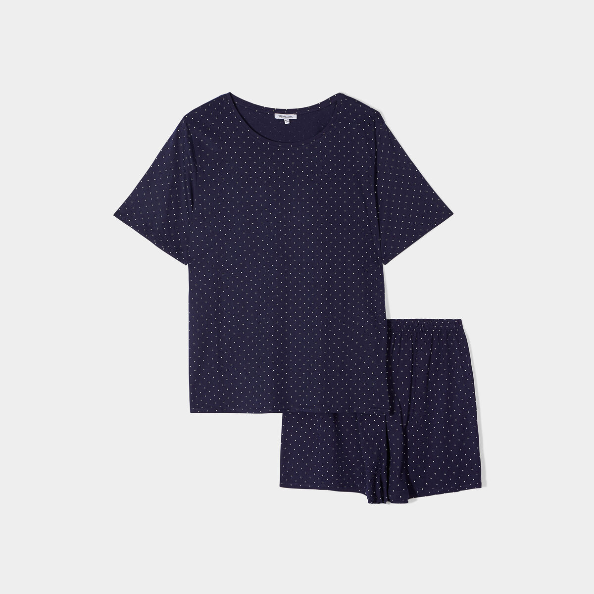 Ensemble pyjama short 2 pièces Modavista bleu femme grande taille