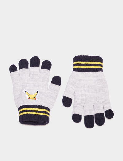 Gants Pokémon Pikachu gris garçon