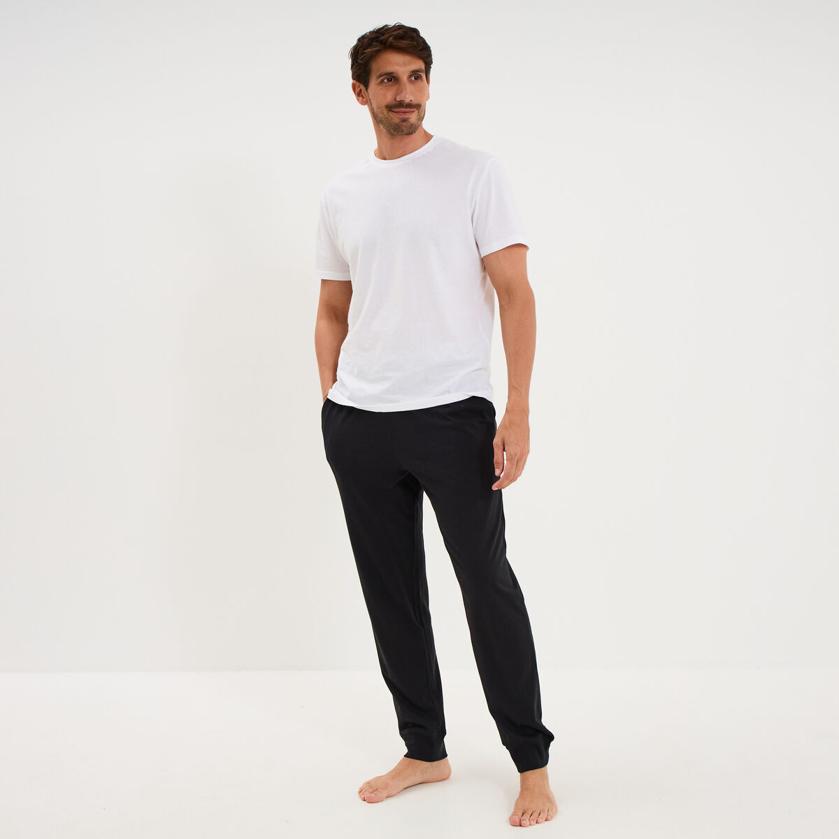 Lot 2 pantalons de pyjama coton gris homme