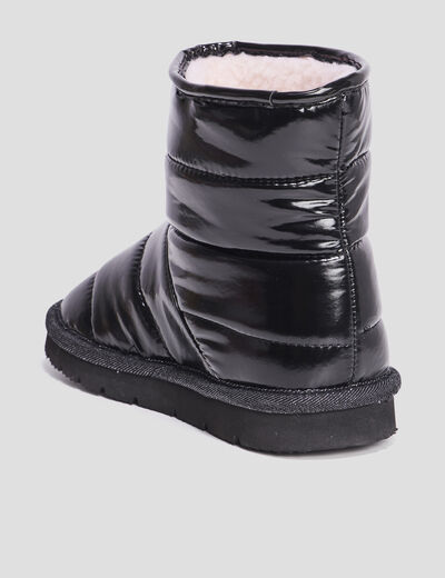 Bottines chaudes matelassées Minnie noir fille